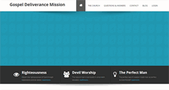 Desktop Screenshot of gospeldeliverancemission.com