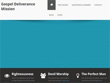 Tablet Screenshot of gospeldeliverancemission.com